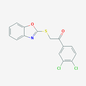 molecular formula C15H9Cl2NO2S B412236 2-(1,3-Benzoxazol-2-ylsulfanyl)-1-(3,4-dichlorophenyl)ethanone 