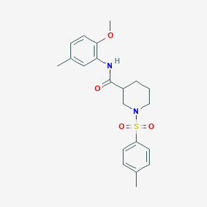 N-(2-methoxy-5-methylphenyl)-1-(4-methylphenyl)sulfonylpiperidine-3-carboxamide