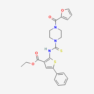 ethyl 2-({[4-(2-furoyl)-1-piperazinyl]carbonothioyl}amino)-5-phenyl-3-thiophenecarboxylate