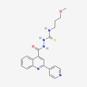 N-(3-methoxypropyl)-2-{[2-(4-pyridinyl)-4-quinolinyl]carbonyl}hydrazinecarbothioamide