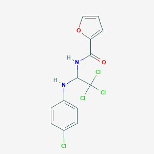 molecular formula C13H10Cl4N2O2 B412242 N-[2,2,2-trichloro-1-(4-chloroanilino)ethyl]-2-furamide 