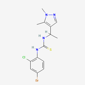 1-(4-bromo-2-chlorophenyl)-3-[1-(1,5-dimethyl-1H-pyrazol-4-yl)ethyl]thiourea