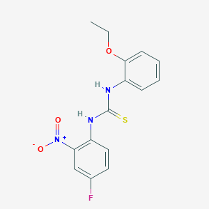 molecular formula C15H14FN3O3S B4122443 1-(2-Ethoxyphenyl)-3-(4-fluoro-2-nitrophenyl)thiourea 