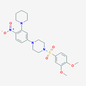 1-[(3,4-dimethoxyphenyl)sulfonyl]-4-[4-nitro-3-(1-piperidinyl)phenyl]piperazine