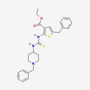 ethyl 5-benzyl-2-({[(1-benzyl-4-piperidinyl)amino]carbonothioyl}amino)-3-thiophenecarboxylate