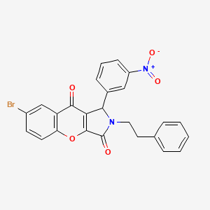 7-bromo-1-(3-nitrophenyl)-2-(2-phenylethyl)-1,2-dihydrochromeno[2,3-c]pyrrole-3,9-dione