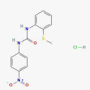 molecular formula C14H14ClN3O3S B4122486 1-(2-Methylsulfanylphenyl)-3-(4-nitrophenyl)urea;hydrochloride 