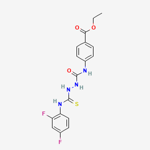 ethyl 4-{[(2-{[(2,4-difluorophenyl)amino]carbonothioyl}hydrazino)carbonyl]amino}benzoate