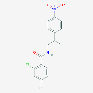 molecular formula C16H14Cl2N2O3 B4122518 2,4-dichloro-N-[2-(4-nitrophenyl)propyl]benzamide 