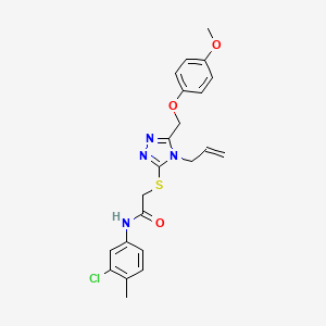 N-(3-chloro-4-methylphenyl)-2-({5-[(4-methoxyphenoxy)methyl]-4-(prop-2-en-1-yl)-4H-1,2,4-triazol-3-yl}sulfanyl)acetamide