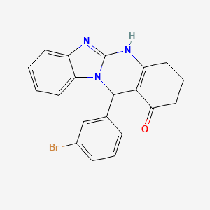 12-(3-bromophenyl)-3,4,5,12-tetrahydrobenzimidazo[2,1-b]quinazolin-1(2H)-one