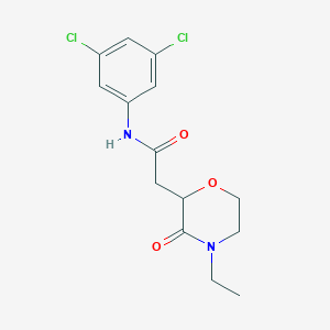 N-(3,5-dichlorophenyl)-2-(4-ethyl-3-oxomorpholin-2-yl)acetamide