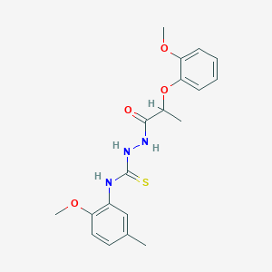 N-(2-methoxy-5-methylphenyl)-2-[2-(2-methoxyphenoxy)propanoyl]hydrazinecarbothioamide