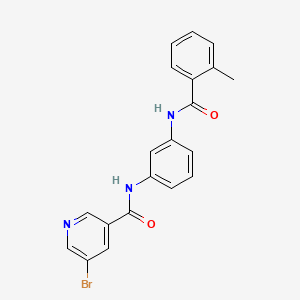 molecular formula C20H16BrN3O2 B4122634 5-bromo-N-[3-[(2-methylbenzoyl)amino]phenyl]pyridine-3-carboxamide 