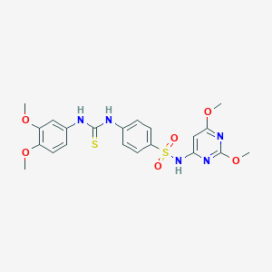 4-({[(3,4-dimethoxyphenyl)amino]carbonothioyl}amino)-N-(2,6-dimethoxy-4-pyrimidinyl)benzenesulfonamide