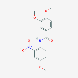 molecular formula C16H16N2O6 B412266 N-{2-nitro-4-methoxyphenyl}-3,4-dimethoxybenzamide 