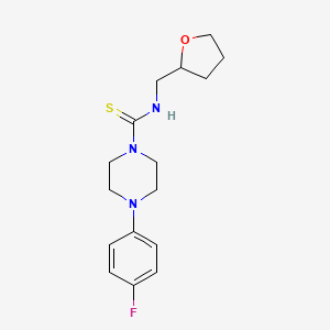 4-(4-FLUOROPHENYL)-N~1~-(TETRAHYDRO-2-FURANYLMETHYL)TETRAHYDRO-1(2H)-PYRAZINECARBOTHIOAMIDE