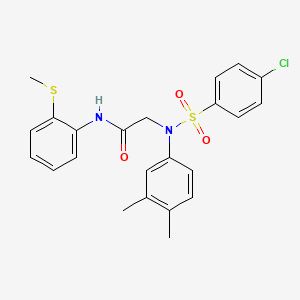 N~2~-[(4-chlorophenyl)sulfonyl]-N~2~-(3,4-dimethylphenyl)-N~1~-[2-(methylthio)phenyl]glycinamide