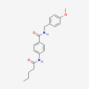 N-(4-methoxybenzyl)-4-(pentanoylamino)benzamide