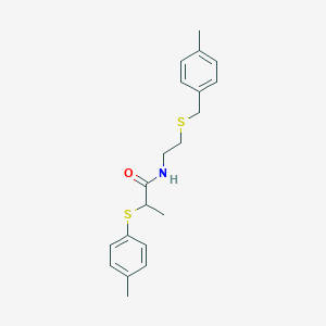 N-{2-[(4-methylbenzyl)thio]ethyl}-2-[(4-methylphenyl)thio]propanamide