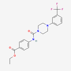 ETHYL 4-[({4-[3-(TRIFLUOROMETHYL)PHENYL]PIPERAZINO}CARBONYL)AMINO]BENZOATE