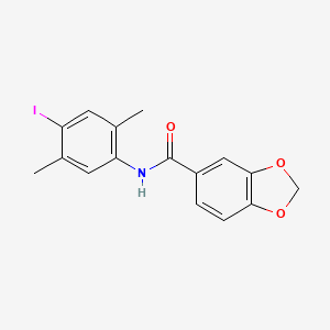 N-(4-iodo-2,5-dimethylphenyl)-1,3-benzodioxole-5-carboxamide