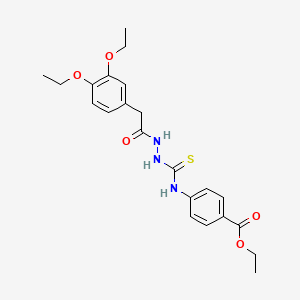 ethyl 4-[({2-[(3,4-diethoxyphenyl)acetyl]hydrazino}carbonothioyl)amino]benzoate