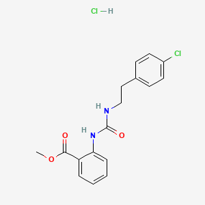 Methyl 2-[2-(4-chlorophenyl)ethylcarbamoylamino]benzoate;hydrochloride