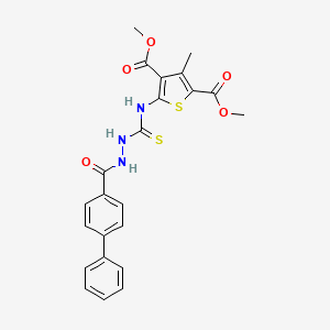 dimethyl 5-({[2-(4-biphenylylcarbonyl)hydrazino]carbonothioyl}amino)-3-methyl-2,4-thiophenedicarboxylate