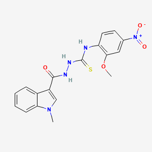 N-(2-methoxy-4-nitrophenyl)-2-[(1-methyl-1H-indol-3-yl)carbonyl]hydrazinecarbothioamide