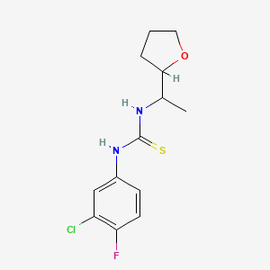 molecular formula C13H16ClFN2OS B4122781 N-(3-chloro-4-fluorophenyl)-N'-[1-(tetrahydro-2-furanyl)ethyl]thiourea 