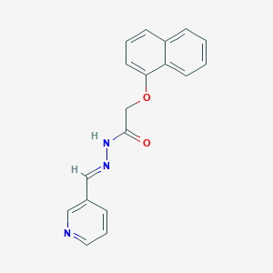 molecular formula C18H15N3O2 B412283 2-(1-Naphthyloxy)-N'-(3-pyridylmethylene)acethydrazide 