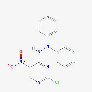 molecular formula C16H12ClN5O2 B412284 2-Chloro-4-(2,2-diphenylhydrazino)-5-nitropyrimidine CAS No. 77696-44-7