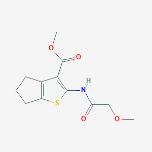 molecular formula C12H15NO4S B4122861 methyl 2-[(2-methoxyacetyl)amino]-5,6-dihydro-4H-cyclopenta[b]thiophene-3-carboxylate 