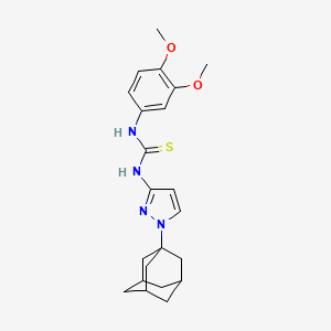 molecular formula C22H28N4O2S B4122867 N-[1-(1-adamantyl)-1H-pyrazol-3-yl]-N'-(3,4-dimethoxyphenyl)thiourea 