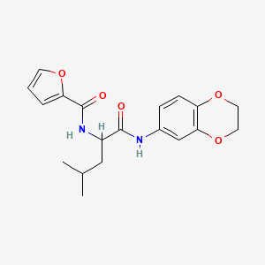 N~1~-(2,3-dihydro-1,4-benzodioxin-6-yl)-N~2~-2-furoylleucinamide