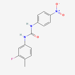 molecular formula C14H12FN3O3 B4122879 1-(3-Fluoro-4-methylphenyl)-3-(4-nitrophenyl)urea 