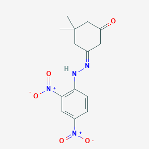 molecular formula C14H16N4O5 B412288 5,5-Dimethyl-1,3-cyclohexanedione 1-({2,4-bisnitrophenyl}hydrazone) 