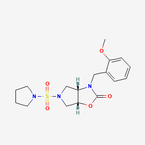 (3aS,6aR)-3-[(2-methoxyphenyl)methyl]-5-pyrrolidin-1-ylsulfonyl-3a,4,6,6a-tetrahydropyrrolo[3,4-d][1,3]oxazol-2-one