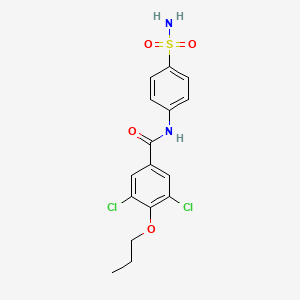 3,5-dichloro-4-propoxy-N-(4-sulfamoylphenyl)benzamide