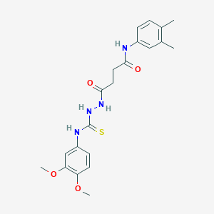 4-(2-{[(3,4-dimethoxyphenyl)amino]carbonothioyl}hydrazino)-N-(3,4-dimethylphenyl)-4-oxobutanamide