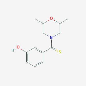 (2,6-Dimethylmorpholin-4-yl)-(3-hydroxyphenyl)methanethione