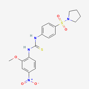 1-(2-Methoxy-4-nitrophenyl)-3-(4-pyrrolidin-1-ylsulfonylphenyl)thiourea