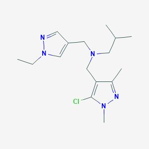 N-[(5-chloro-1,3-dimethyl-1H-pyrazol-4-yl)methyl]-N-[(1-ethyl-1H-pyrazol-4-yl)methyl]-2-methylpropan-1-amine