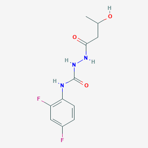 N-(2,4-difluorophenyl)-2-(3-hydroxybutanoyl)hydrazinecarboxamide