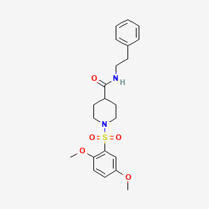 1-[(2,5-dimethoxyphenyl)sulfonyl]-N-(2-phenylethyl)-4-piperidinecarboxamide