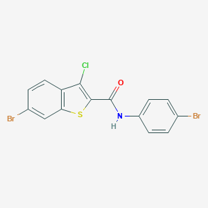 molecular formula C15H8Br2ClNOS B412294 6-bromo-N-(4-bromophenyl)-3-chloro-1-benzothiophene-2-carboxamide 