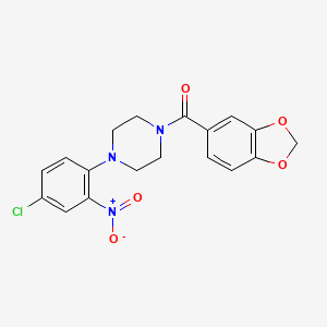 1,3-Benzodioxol-5-yl[4-(4-chloro-2-nitrophenyl)piperazin-1-yl]methanone