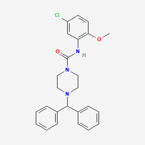 N-(5-chloro-2-methoxyphenyl)-4-(diphenylmethyl)piperazine-1-carboxamide