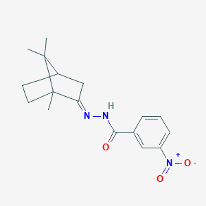 molecular formula C17H21N3O3 B412299 3-nitro-N'-(1,7,7-trimethylbicyclo[2.2.1]hept-2-ylidene)benzohydrazide 